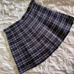 Pleated Miniskirt with Built In Shorts